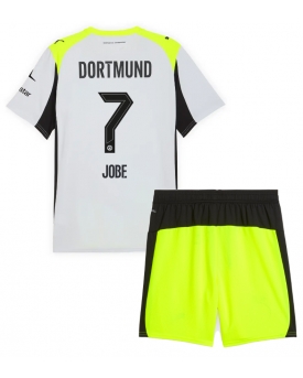 Billige Fotballdrakt Borussia Dortmund Jobe Bellingham #7 Replika Bortedraktsett Barn 2025-26 Kortermet (med bukser)